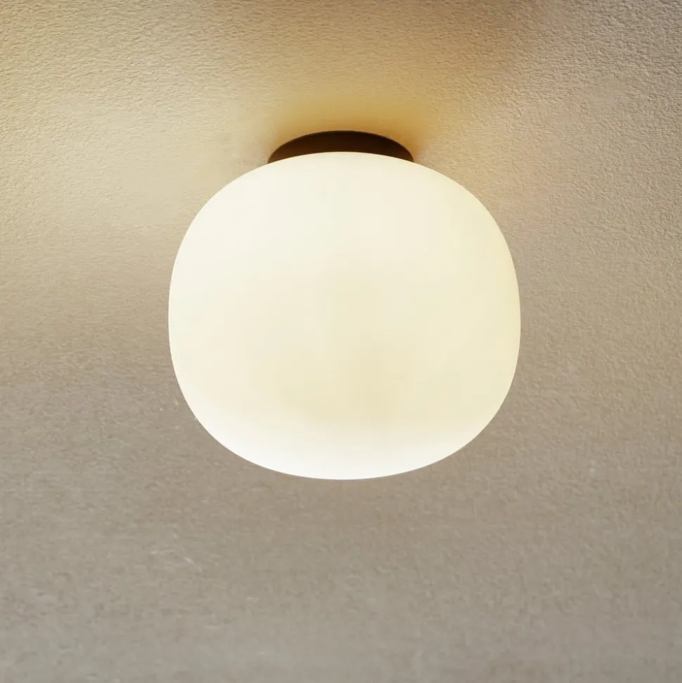 Plafondlamp Bombo van matglas Ø 19 cm