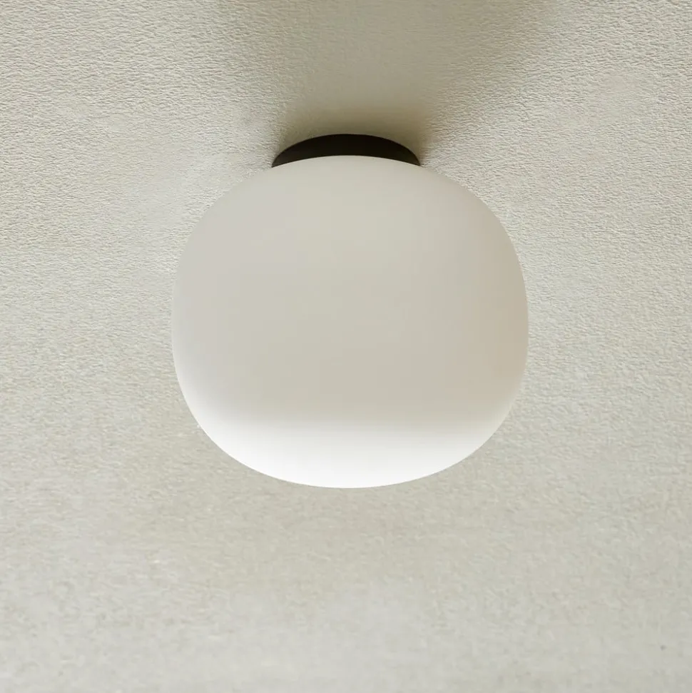 Plafondlamp Bombo van matglas Ø 19 cm