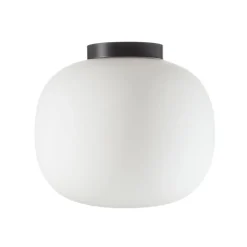 Plafondlamp Bombo van matglas Ø 19 cm