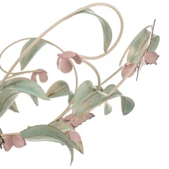 Plafondlamp BUTTERFLY, crème/groen/rosé, roestvrij staal, 3-lamps