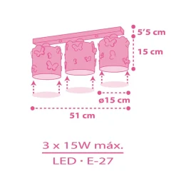Plafondlamp Butterfly voor de kinderkamer