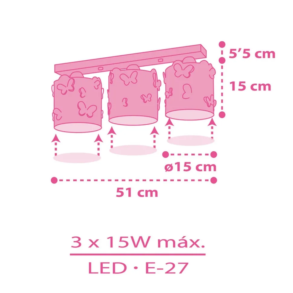 Plafondlamp Butterfly voor de kinderkamer