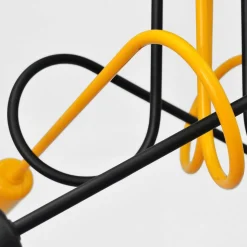 Plafondlamp Cambridge, 4-lamps, zwart-oranje