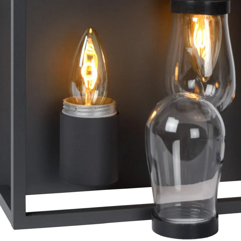 Plafondlamp Carlyn badkamer 2-lamps zwart