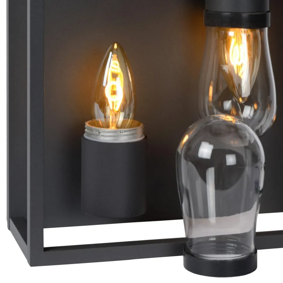 Plafondlamp Carlyn badkamer 2-lamps zwart