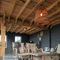 Plafondlamp Carlyn badkamer 2-lamps zwart