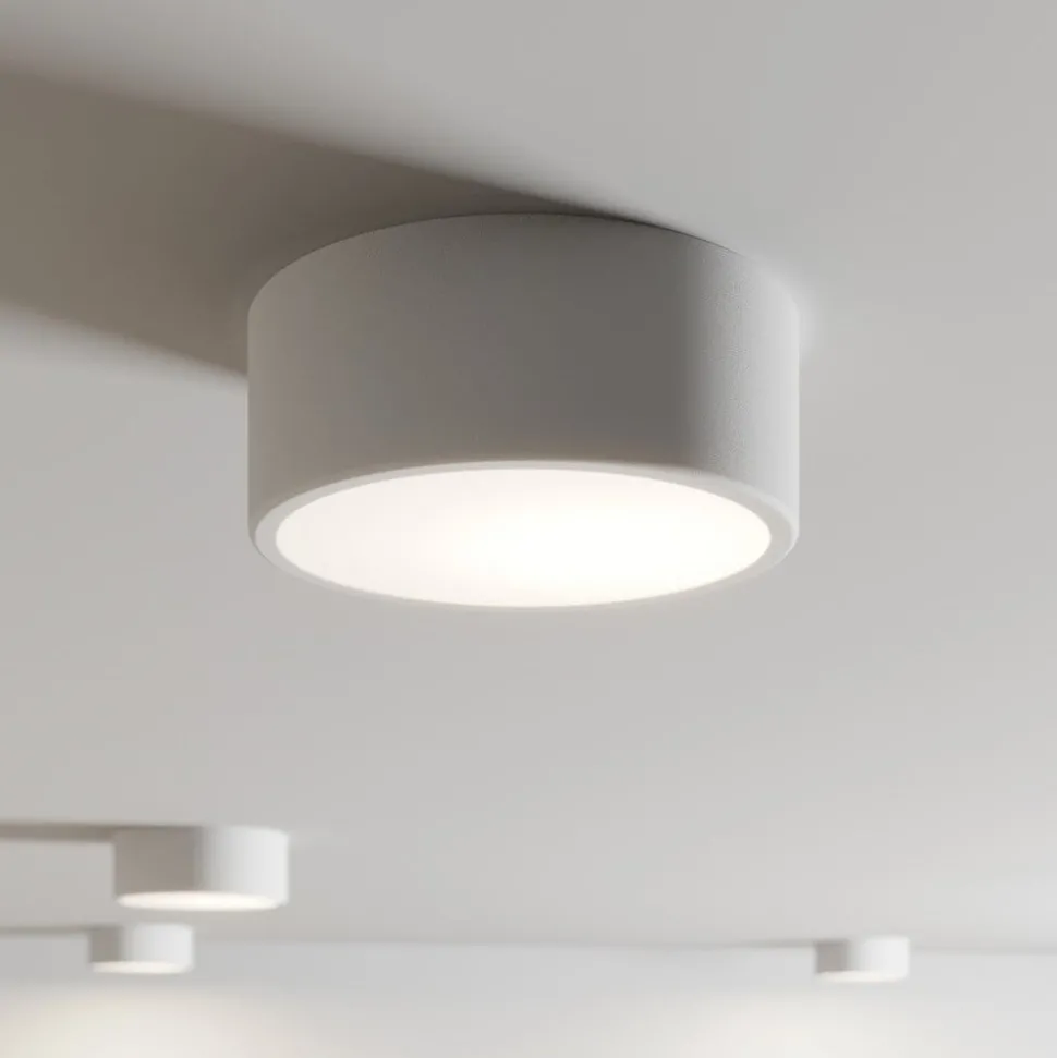 Plafondlamp Cleo, Ø 20 cm, IP20, wit, metaal, E27