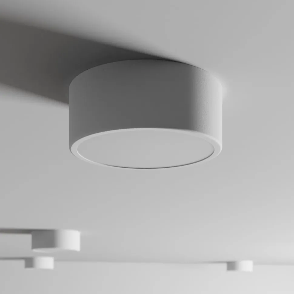 Plafondlamp Cleo, Ø 20 cm, IP20, wit, metaal, E27