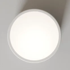 Plafondlamp Cleo, Ø 20 cm, IP20, wit, metaal, E27