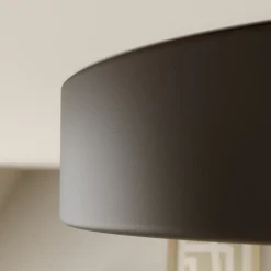 Plafondlamp Cleo, Ø 40 cm, IP20, zwart, metaal, E27