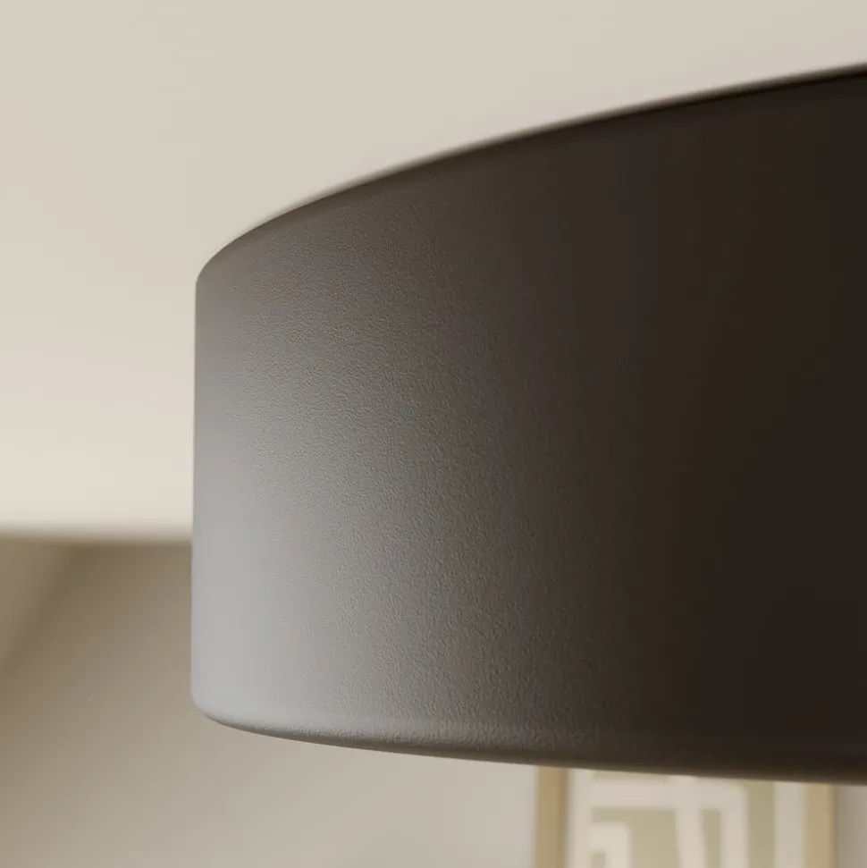 Plafondlamp Cleo, Ø 40 cm, IP20, zwart, metaal, E27