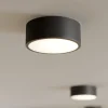 Plafondlamp Cleo, Ø 20 cm, IP20, zwart, metaal, E27