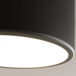 Plafondlamp Cleo, Ø 20 cm, IP20, zwart, metaal, E27