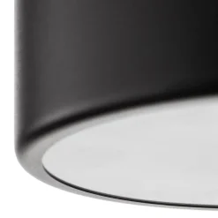 Plafondlamp Cleo, Ø 20 cm, IP20, zwart, metaal, E27