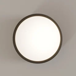 Plafondlamp Cleo, Ø 20 cm, IP20, zwart, metaal, E27