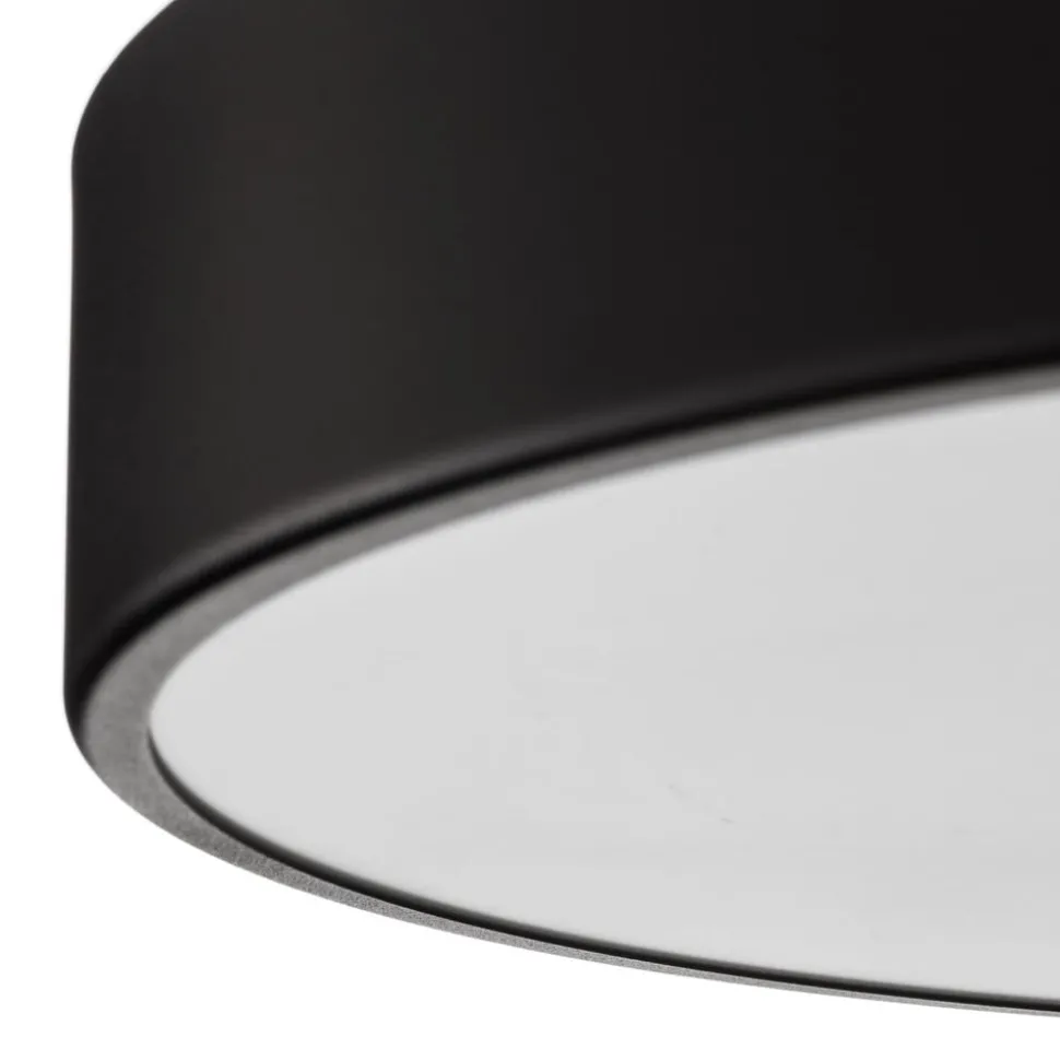 Plafondlamp Cleo, Ø 50 cm, IP20, zwart, metaal, E27