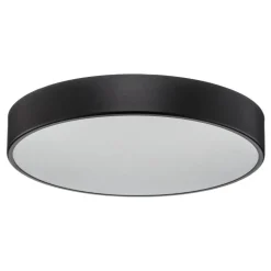 Plafondlamp Cleo, Ø 50 cm, IP20, zwart, metaal, E27