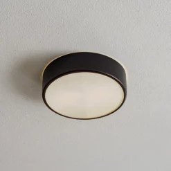 Plafondlamp Cleo 300, IP54, Ø 30 cm zwart