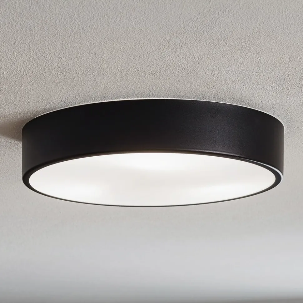 Plafondlamp Cleo 400, IP54, Ø 40 cm zwart