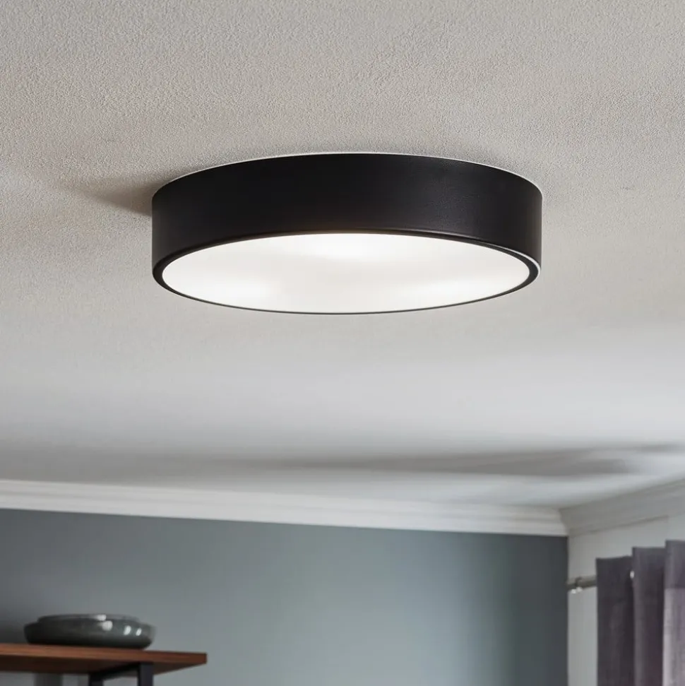 Plafondlamp Cleo 400, IP54, Ø 40 cm zwart