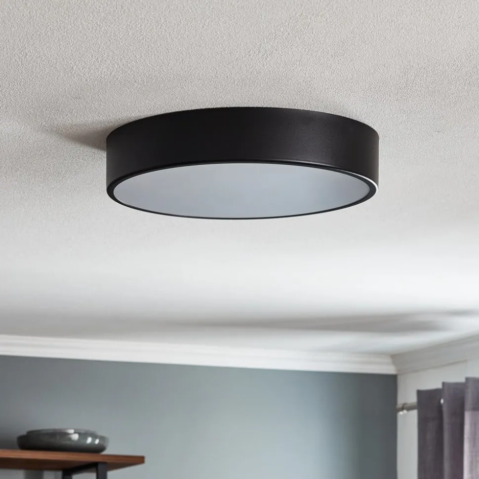 Plafondlamp Cleo 400, IP54, Ø 40 cm zwart