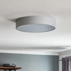 Plafondlamp Cleo 400, IP54, Ø 40 cm grijs