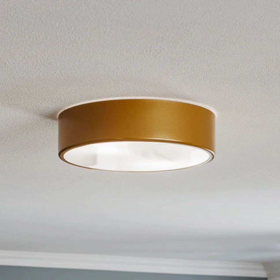 Plafondlamp Cleo 300, IP54, Ø 30 cm goud