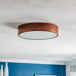 Plafondlamp Cleo 400, koper, sensor, IP20, Ø 40 cm, metaal