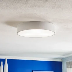 Plafondlamp Cleo 400, wit, sensor, IP20, Ø 40 cm, metaal