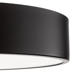 Plafondlamp Cleo 400, zwart, sensor, IP20, Ø 40 cm, metaal