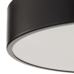 Plafondlamp Cleo 400, zwart, sensor, IP20, Ø 40 cm, metaal