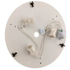 Plafondlamp Cleo 400, zwart, sensor, IP20, Ø 40 cm, metaal