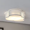 Plafondlamp Cloud, blauw, 63 cm lang, textiel, wolk, E27