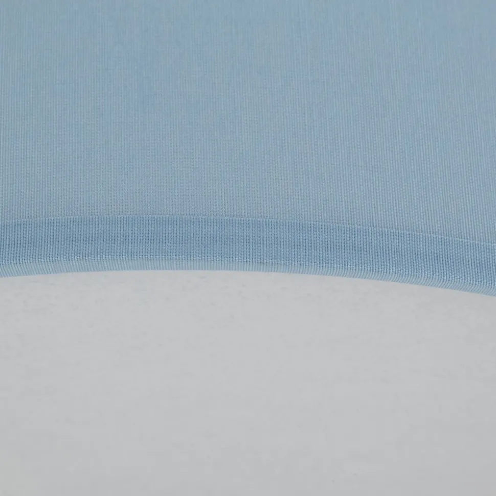 Plafondlamp Cloud, blauw, 63 cm lang, textiel, wolk, E27