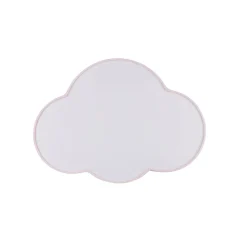 Plafondlamp Cloud, roze, 43 cm lang, textiel, wolk, E27