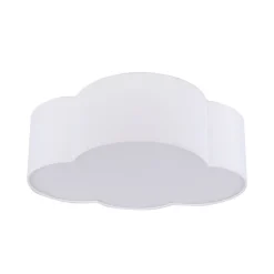 Plafondlamp Cloud, textiel, 41 x 31 cm, wit
