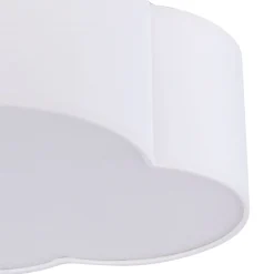 Plafondlamp Cloud, textiel, 41 x 31 cm, wit