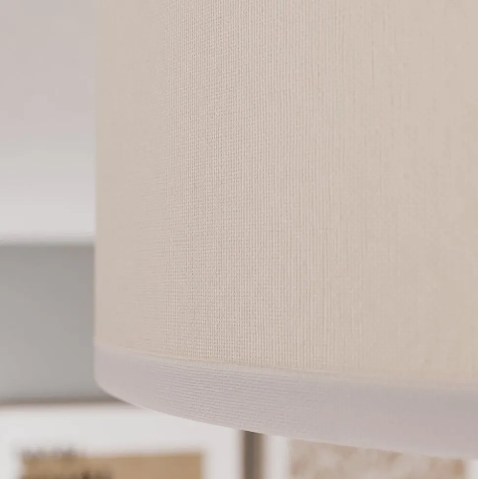 Plafondlamp Cloud van textiel, lengte 41 cm, grijs