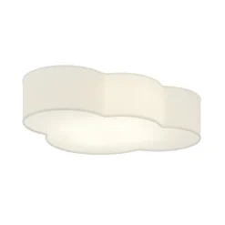 Plafondlamp Cloud, wit, textiel, lengte 62 cm, E27, 4-lamps.