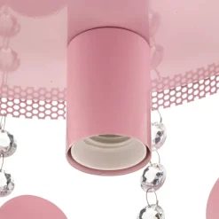 Plafondlamp Corazon in roze met hartjes