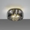 Plafondlamp Crystel van glas, chroom, Ø 34 cm