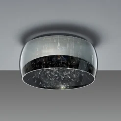 Plafondlamp Crystel van glas, chroom, Ø 50 cm