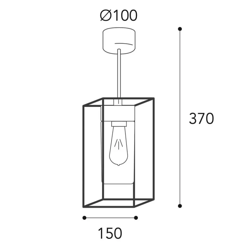 Plafondlamp Cubic³ 3367 messing antiek/helder