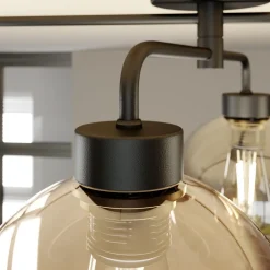 Plafondlamp Cubus 4-lamps helder/amber/grijs