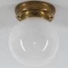Plafondlamp D99-115 op B met opalen glazen kap