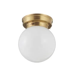 Plafondlamp D99-115 op B met opalen glazen kap