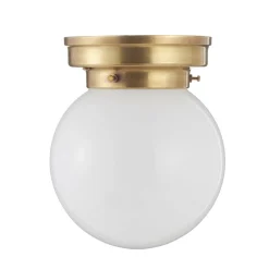 Plafondlamp D99-115 op B met opalen glazen kap