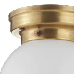 Plafondlamp D99-115 op B met opalen glazen kap