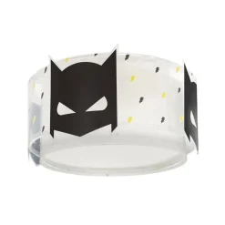 Plafondlamp Dalber Dark Hero, wit/zwart, Ø 33 cm