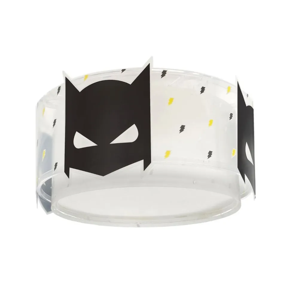 Plafondlamp Dalber Dark Hero, wit/zwart, Ø 33 cm